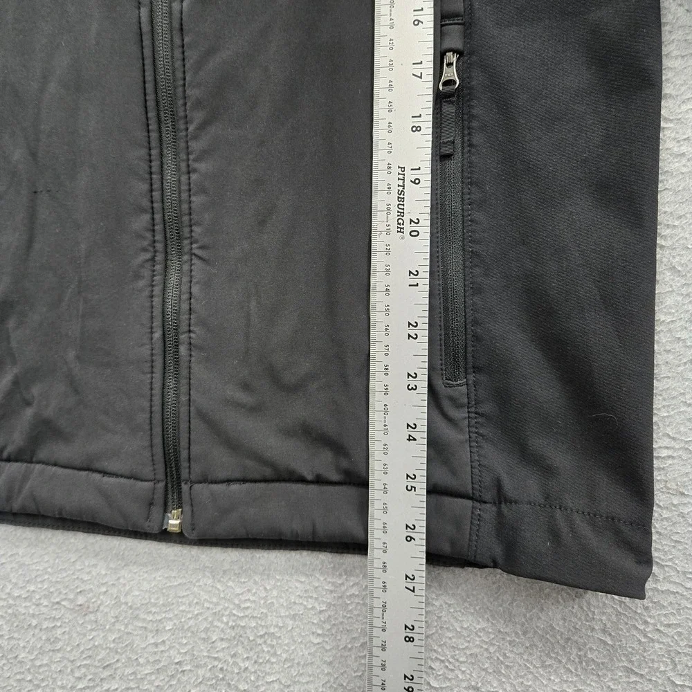 The North Face Men Jacket S Black Embroidered Activewear Zipper Logo Pockets
